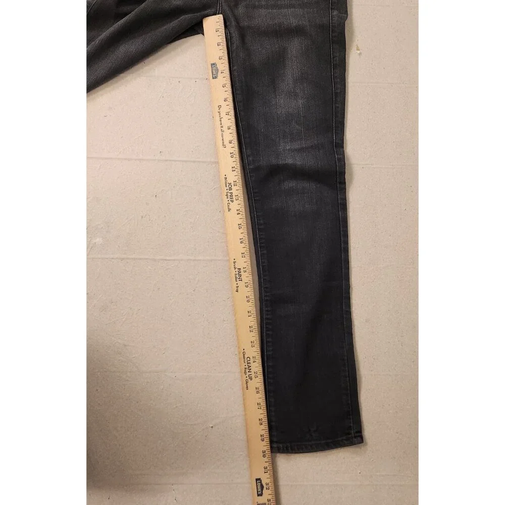 AG Adriano Goldschmied Jeans The Stevie Slim Straight Leg Jean Black 27R 30x30‎